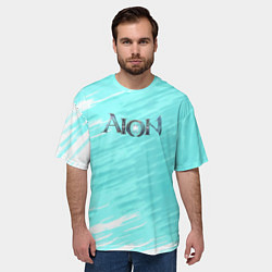 Футболка оверсайз мужская Aion текстура рпг, цвет: 3D-принт — фото 2