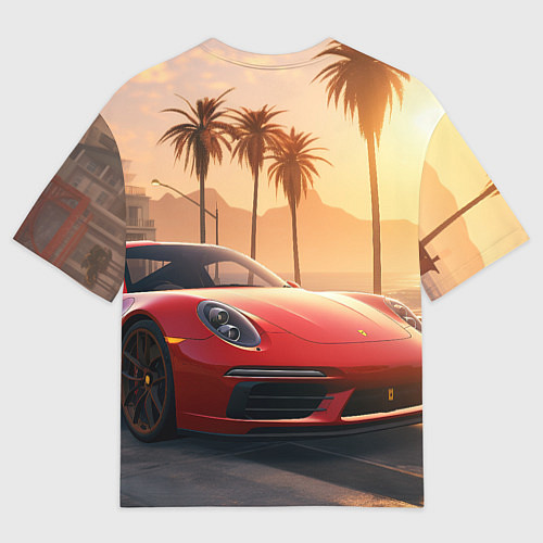 Мужская футболка оверсайз GTA 6 logo auto style / 3D-принт – фото 2