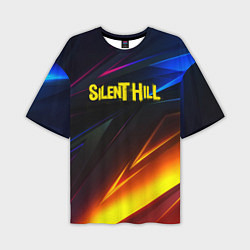 Футболка оверсайз мужская Silent hill stripes neon, цвет: 3D-принт