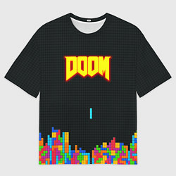 Мужская футболка оверсайз Doom x tetrix коллабарация