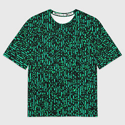 Футболка оверсайз мужская Абстрактный полосатый зелёный, цвет: 3D-принт