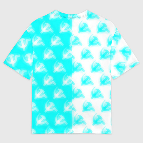 Мужская футболка оверсайз СССР текстура паттерн / 3D-принт – фото 2