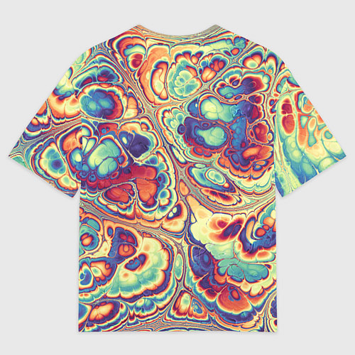 Мужская футболка оверсайз Абстрактный разноцветный паттерн / 3D-принт – фото 2
