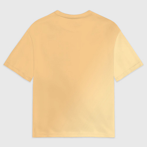 Мужская футболка оверсайз Растрепанная сова со стаканчиком кофе / 3D-принт – фото 2