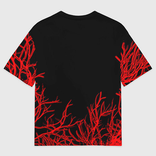 Мужская футболка оверсайз Tekken файтинг текстура сакура / 3D-принт – фото 2