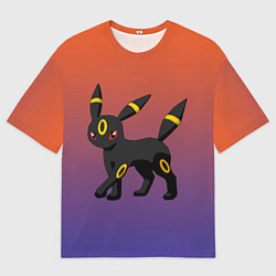Футболка оверсайз мужская Умбреон покемон-кот, цвет: 3D-принт