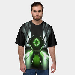 Футболка оверсайз мужская Зеленый луч, цвет: 3D-принт — фото 2