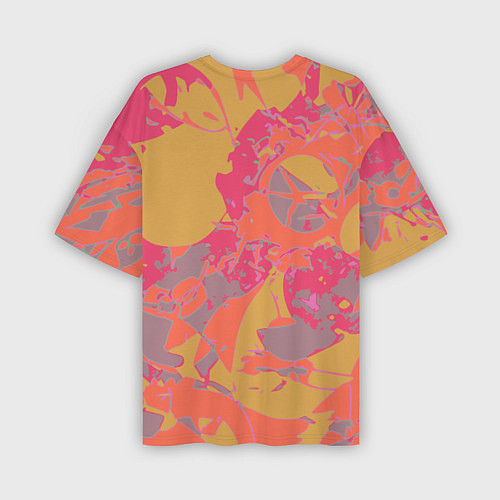 Мужская футболка оверсайз Цветной яркий камуфляж / 3D-принт – фото 2