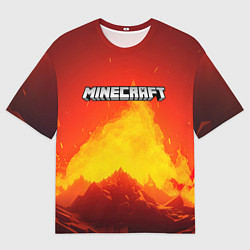 Мужская футболка оверсайз Мир minecraft