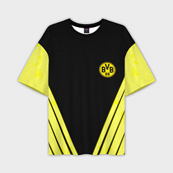 Футболка оверсайз мужская Borussia geometry yellow, цвет: 3D-принт