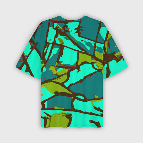 Мужская футболка оверсайз Цветная геометрия / 3D-принт – фото 2