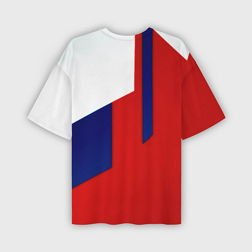 Мужская футболка оверсайз Спортивная текстура герб России / 3D-принт – фото 2