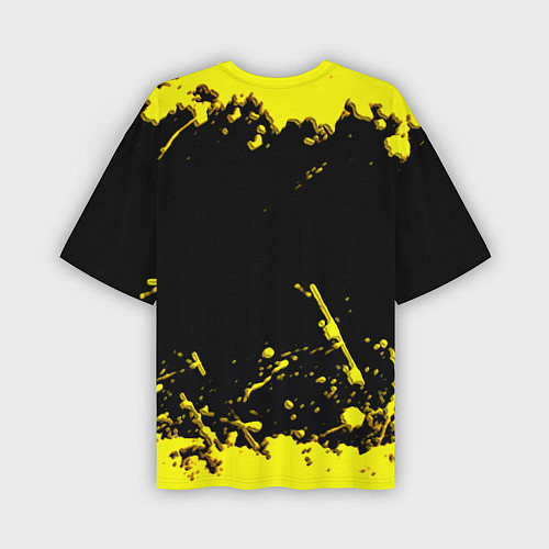 Мужская футболка оверсайз Пабг жёлтые краски геймер / 3D-принт – фото 2