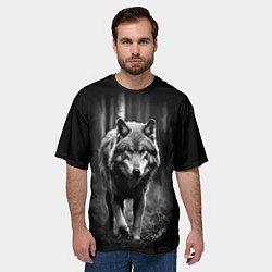 Футболка оверсайз мужская Матерый Старый Волк, цвет: 3D-принт — фото 2