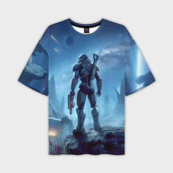 Мужская футболка оверсайз Mass Effect - ai art