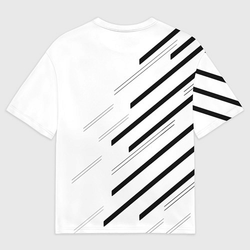 Мужская футболка оверсайз Juventus sport geometry / 3D-принт – фото 2
