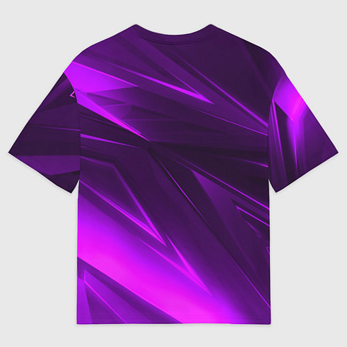 Мужская футболка оверсайз Linkin park neon stripes logo / 3D-принт – фото 2