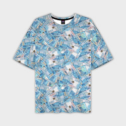 Мужская футболка оверсайз Деньги - купюры в 2 тысячи рублей