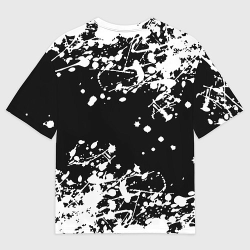 Мужская футболка оверсайз Tekken 8 брызги белых красок / 3D-принт – фото 2
