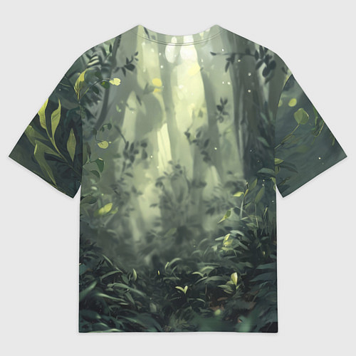 Мужская футболка оверсайз Лисёнок в солнечных лучах / 3D-принт – фото 2