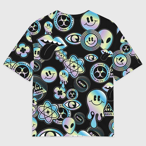 Мужская футболка оверсайз Rave gradient / 3D-принт – фото 2