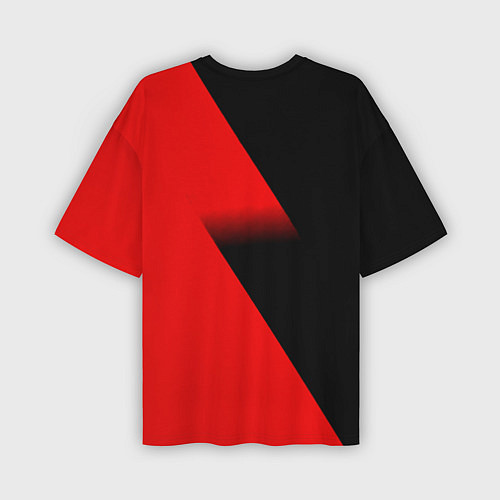 Мужская футболка оверсайз Inter geometry red sport / 3D-принт – фото 2