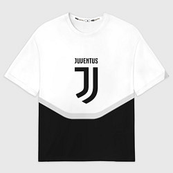 Футболка оверсайз мужская Juventus black geometry sport, цвет: 3D-принт