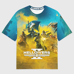Футболка оверсайз мужская Helldivers 2: Confrontation, цвет: 3D-принт