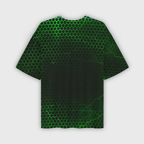 Мужская футболка оверсайз Chicken gun green / 3D-принт – фото 2