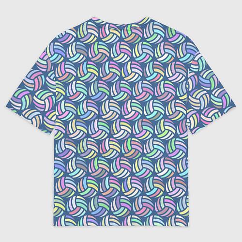 Мужская футболка оверсайз Волейбольные мячики / 3D-принт – фото 2