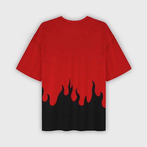 Мужская футболка оверсайз NBA огонь спорт текстура / 3D-принт – фото 2