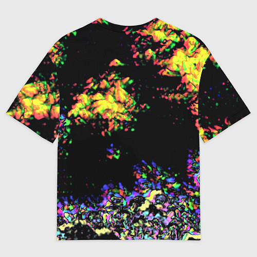 Мужская футболка оверсайз The elder scrolls краски глитч / 3D-принт – фото 2