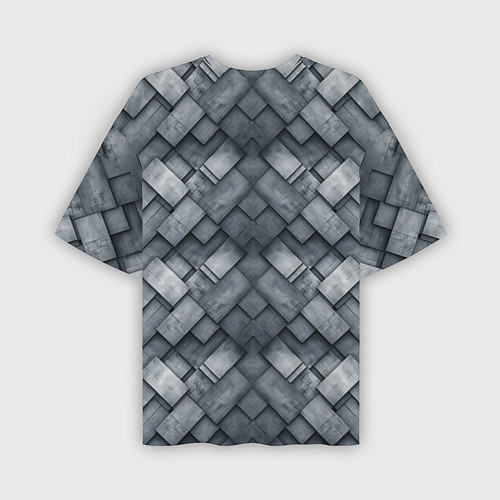 Мужская футболка оверсайз Dota - metal texture logo / 3D-принт – фото 2