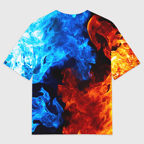 Мужская футболка оверсайз Pink floyd битва огней / 3D-принт – фото 2