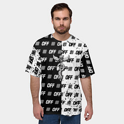 Футболка оверсайз мужская Fullmetal Alchemis pattern off, цвет: 3D-принт — фото 2