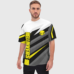 Футболка оверсайз мужская Helldivers 2: Uniform Yellow x White, цвет: 3D-принт — фото 2