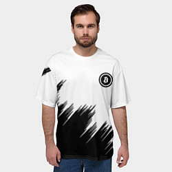 Футболка оверсайз мужская Биткоин текстура крипта, цвет: 3D-принт — фото 2