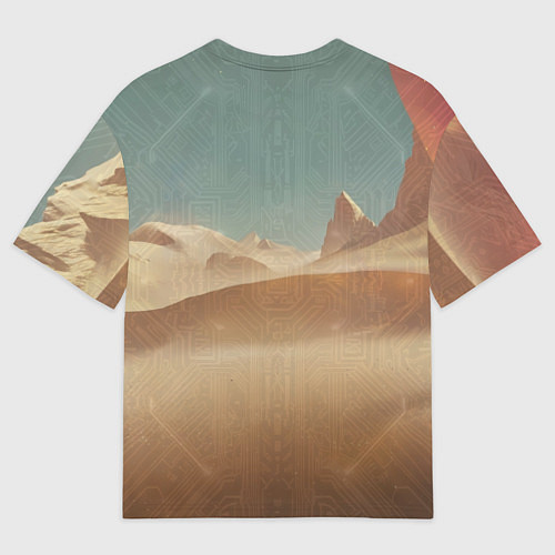 Мужская футболка оверсайз Абориген Арракиса / 3D-принт – фото 2