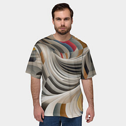 Футболка оверсайз мужская Спиральная галактика, цвет: 3D-принт — фото 2