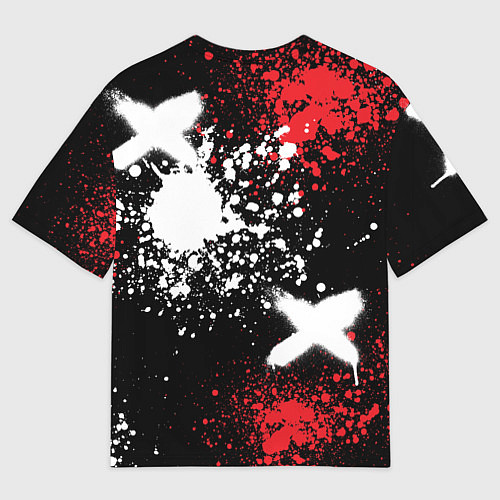 Мужская футболка оверсайз Форд на фоне граффити и брызг красок / 3D-принт – фото 2