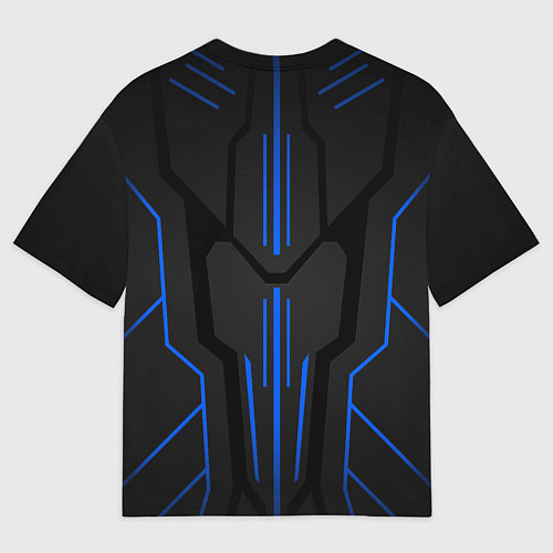 Мужская футболка оверсайз Синяя броня - M-power / 3D-принт – фото 2