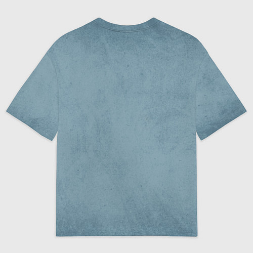 Мужская футболка оверсайз Бирюзовый флёр / 3D-принт – фото 2