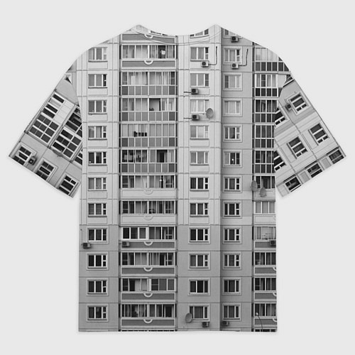 Мужская футболка оверсайз Эстетика панельки / 3D-принт – фото 2