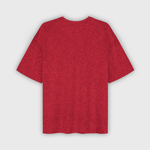 Мужская футболка оверсайз Текстура однотонный карминовый / 3D-принт – фото 2