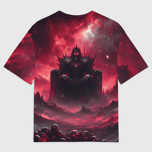 Мужская футболка оверсайз Бог крови Кхорн нейросеть / 3D-принт – фото 2