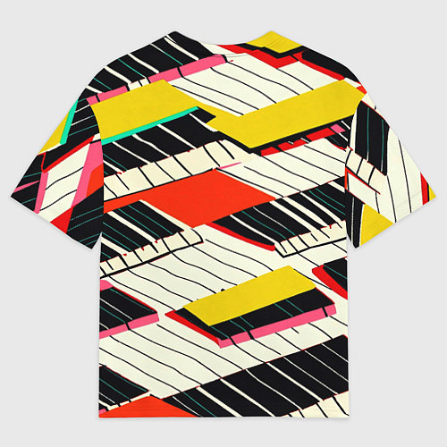 Мужская футболка оверсайз Пианинка / 3D-принт – фото 2