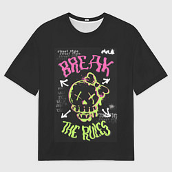 Футболка оверсайз мужская Break the rules, цвет: 3D-принт