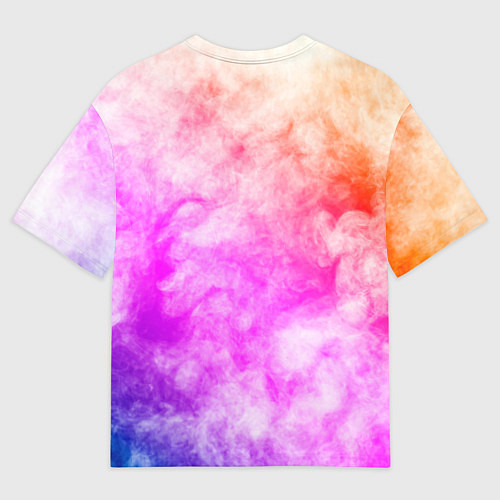 Мужская футболка оверсайз Colorful smoke 1 / 3D-принт – фото 2