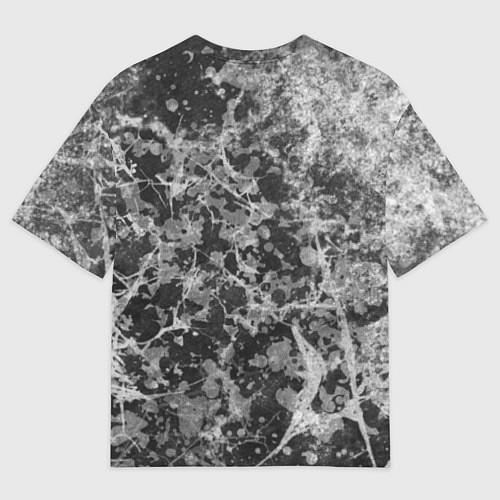 Мужская футболка оверсайз Абстракция - серый антрацит / 3D-принт – фото 2