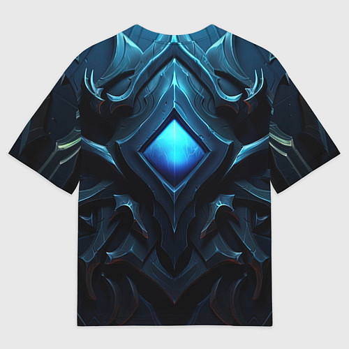 Мужская футболка оверсайз Синие магическое свещение / 3D-принт – фото 2